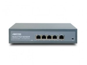 Previous Next APTEK SG1041P - Switch 4 port PoE Gigabit Un-managed